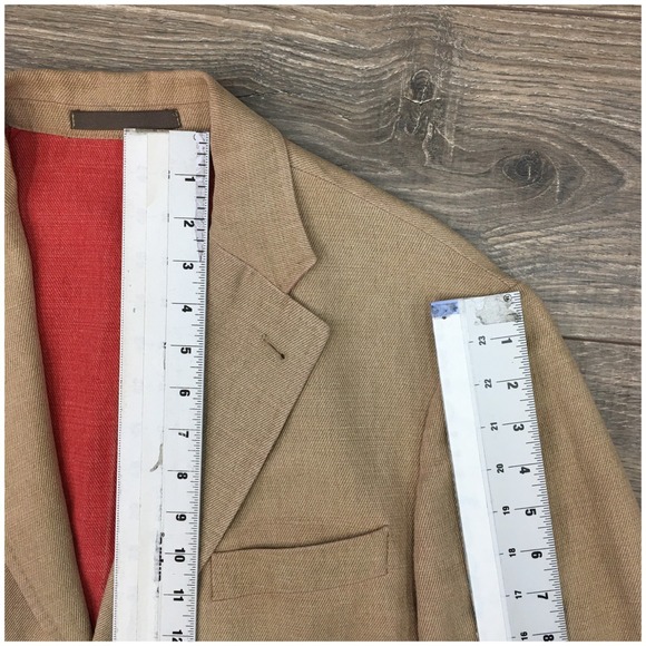 TOMBOLINI Mens Cotton Blazer Sport Coat Casual Jacket Size 42R Classic Suit - Picture 8 of 12